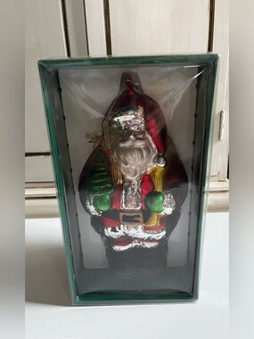 Kmart Trim A Home European Style Santa Claus Christmas Ornament Hand Painted